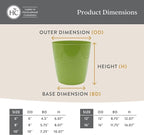 The HC Companies Aria Round Self-Watering Pot - Lightweight Plastic Planter for Herbs & More - Durable Plant Pots for Indoor Plants & Outdoor Plants (12" Glossy White, Pack of 2)