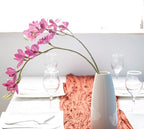 IPOPU 5 Pcs Pink Artificial Orchid Flowers 30.3” Latex Fake Orchid with Long Stem for Tall Vase Wedding and Engagement Centerpiece Arrangement Living Room Home Decor(Hot Pink)
