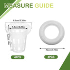 4 PCS Floating Aquarium Plant Holder, Plastic Fish Tank Basket with Foam Rings, Aquatic Pot for Fish Tank Aquaponic Plant Cultivation and Aquascape Decorations