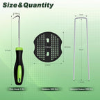 FEED GARDEN 6 Inch 200 Pcs Galvanized Landscape Staples 200 Pcs Gaskets Pick Hook Garden Stakes 11 Gauge Anti-Rust Landscaping Fabric SOD Pins U Shaped Yard Turf Stakes for Weed Barrier Fabric