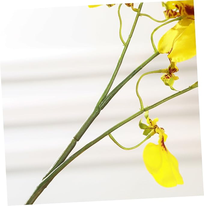 LIOOBO 3 Forks Artificial Dancing Orchid Flower Branches - Decor for Weddings and Living Rooms - Perfect for Floral Arrangements and Indoor Decoration