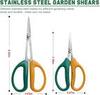 Garden Scissors, Stainless Steel Garden Bonsai Pruning Shears, Anti-Slip Softgrip SnipGardening Tools Garden Shears for Plants Herb (Modern)