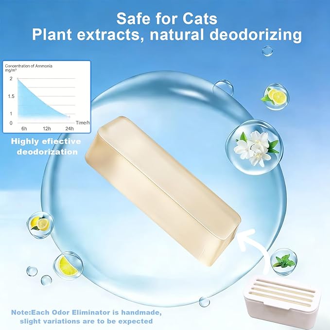 2 Pack Pet Odor Eliminator Compatible with PetSafe SmartSpin Self-Cleaning Cat Litter Box Self-Cleaning Cat Litter Box, Odor Removing Gel Deodorizer Replacement,Odors Control