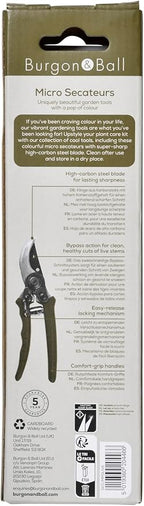 Burgon & Ball Collectors Olive Micro Secateurs