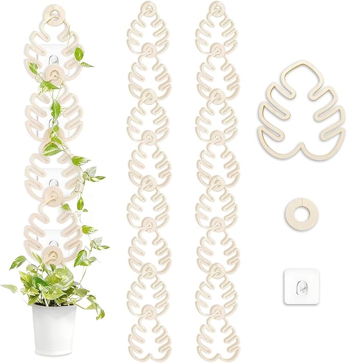 20pcs Monstera Leaf Chain Trellis for Climbing Plants Plant Trellis Indoor and Outdoor Vine Support Plant Accessories Garden Wall Plant Rack Frame Suitable for Monstera Pothos Ivy