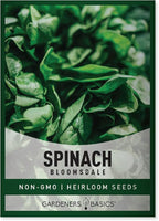 Gardeners Basics, Bloomsdale Spinach Seeds for Planting is A Great Heirloom, Non-GMO Vegetable Variety- Great for Indoor, Outdoor and Hydroponics Gardening