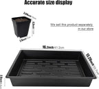 RooTrimmer 4 inch (10CM) Square Nursery Pots 60pcs, Sturdy Seedlings Trays 5 Pcs, Seeds Starter Germination Tray, Microgreening Planter Nursery Propagation 5 Sets