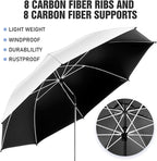 2 PACK Beach Umbrella with Clamp, 360 ° Adjustable Umbrellas for Chair, UPF50+ Umbrella for Beach Chair, Patio Chair, Wheelchair, Camping Chair, Golf Carts (Chair Not Included)