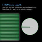 AC Infinity Soft Twist Ties, 10m (32.8 ft.) All-Purpose Reusable Green Wire Plant Ties, for Gardening, Plant Support, and Home Office Organization