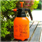 MRPAPA 2 Pack Handheld Pump Sprayer, Garden Pressure Water Spray Bottle with Adjustable Brass Nozzle for Plants (2LOrange-2PCS)