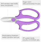 Housolution Flower Scissors, Strong Floral Shears, Premium Steel Garden Pruning Shears Floral Fruits Leaf Scissors Hand Pruner Snip Trimming Tool for Gardening Flower Arrangement, Purple