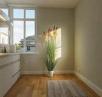 57" (4.8ft,2Pack) Pampas Grass Potted Plants,Artificial Tall Grass Faux Plants Fake Grass, Faux Pampas Grass Home Decor As Plant Room Decor Floor Plants