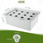 MAOPINER Indoor Hydroponic Grow Kit with Bubble Stone, 12 Sites (Holes) Bucket, Air Pump, Sponges - Best Indoor Herb Garden - Grow Fast at Home
