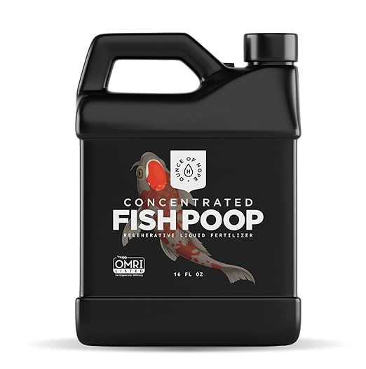 OMRI Listed Organic Concentrated Fish Poop - Liquid Fertilizer & Indoor Plant Food for Vegetable Gardens, Houseplants, Seedlings, Aquaponics & Soil Amendment (16 Oz - Makes 16 Gallons)