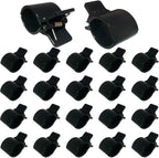 Greenhouse Clamps for3/4-1 Inch PVC Pipe, Greenhouse Hoops,Support Frame,Grow Tunnel,Plant Support Garden Stakes.Pure Black Garden Clips for Fixing Plant Cover, Plastic Sheeting, Film Row Cover, Net.