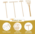 4 Pack Miniature Tabletop Rock Sand Zen Garden Accessories, Mini Zen Garden Rake Tools, Zen Sand Garden Rake Set, Small Rakes for Garden Beds, Mini Sand Stamp Rakes for Home Gift Garden Decor