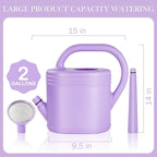 2 Gallon Watering Can for Indoor Plants, Garden Watering Cans for Outdoor Plant House Flower, Modern Plant Watering Can Large Long Spout with Sprinkler Head