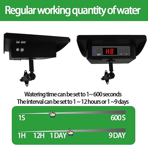 Solar Auto Drip Irrigation Solar Irrigation System, Automatic Drip Kit System Kit with 15 Drippers Powered Automatic Watering Device for Gardens
