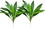 2 Pcs Artificial Cordyline Fruticosa Logs Tropcial Plant 21.6in Fake Dracaena Tree for Indoor Outdoor Office Home Living Room Patio Greenery Porch Decor (Green)