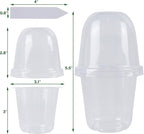 winemana 36 Set Nursery Pots with Humidity Dome, Clear Nursery Pots for Plants, Seed Starting Pots with Drainage Holes & Plant Labels for Vegetables Flowers Garden Plants