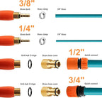 44-Inch All Metal Sprayer Wand with Built-in Shut Valve, 1/4" & 3/8" Brass Barb Sprayer Wand Replacement, Garden Hose Wand Sprayer Watering Wand Suitable for 1/2" & 3/4" Hose Quick Connectors