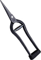Bonsai Trimming Scissors 6.8" Made in JAPAN, Garden Plant Trimming Shears, Hand Forged Japanese Carbon Steel Blade, Spring Loaded Handle, Black