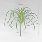 Small Artificial Air Plants Look Real Succulants Plant Faux Greenery Bromeliads for Garden Home Office Decoration (Green Flocking Air Plants)