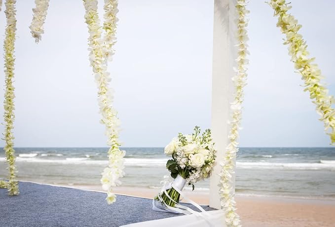 Miami Fresh Orchid Loose Bloom PERISHABLE flowers OrchidClub USA Sunne Tropical DIY lei, food & drink decoration (100 WHITE)