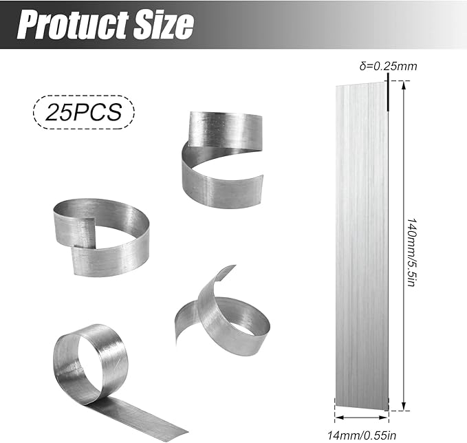 TOYMIS 25pcs Aquarium Plant Weights Anchors, Bendable U-Shape Metal Plant Anchors for Live/Plastic Plants, 140x14x0.25mm, Silver, Modern/Functional, Aquatic Plants, Plant Weights