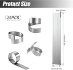 TOYMIS 25pcs Aquarium Plant Weights Anchors, Bendable U-Shape Metal Plant Anchors for Live/Plastic Plants, 140x14x0.25mm, Silver, Modern/Functional, Aquatic Plants, Plant Weights