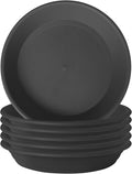 6 Pack 10.9 inch (9" at Base) Plastic Plant Saucer Trays, Planter Saucers Plant Trays for Indoors, Heavy Thick Durable Flower Pot Saucers for Plant Pot Saucer Outdoors