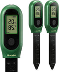 3-in-1 Soil Moisture Meter, Digital Plant Water Meter, Temperature & Sunlight Intensity Sensor, LCD Display Soil Tester for Gardening, Farming, Plant Care, Indoor & Outdoor Plants, 2 Pack