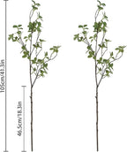 41” Artificial Greenery Stems, Long Fake Plant Twigs Faux Greenery Branches for Tall Vase Home Party Wedding Office Decor (4 Pcs)