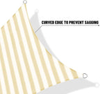 SUNNY GUARD Sun Shade Sail 10' x 13' Rectangle Yellow-White UV Block Sunshade for Backyard Yard Deck Patio Garden Outdoor Activities and Facility(We Make Custom Size)