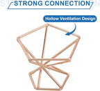 uxcell 6Pcs Air Plant Holder, Makeup Sponge Drying Holder Rack, Tabletop Air Fern Display Stand, Makeup Beauty Egg Dry Stand for Dressing Table Home Decoration, Rose Gold (56x56x42mm)