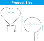 2Pcs Heart&Round Plant Trellis, Acrylic Small Trellis Climbing Plants Indoor Outdoor, Plant Support for Hoya Pothos Vine Ivy Monstera Flower Philodendrons Dischidia
