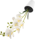Artificial Phalaenopsis Orchid Bonsai White Simulation Plant Lifelike Fake Potted Flower Home Decor Indoor Table Ornament for Living Room