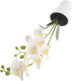Artificial Phalaenopsis Orchid Bonsai White Simulation Plant Lifelike Fake Potted Flower Home Decor Indoor Table Ornament for Living Room