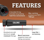 Flexzilla Colors Garden Hose 5/8 in. x 25 ft., Lightweight All-Weather Water Hose, Durable and Flexible, Leak-Free Connections, Red Clay