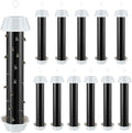Qualirey Fly Traps for Indoor Outdoor Hanging Fruit Fly Stick Trap Sticky Mosquito for Home Insect 10 x 2.5 Inches(Black,12 Pcs)