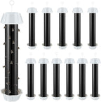 Qualirey Fly Traps for Indoor Outdoor Hanging Fruit Fly Stick Trap Sticky Mosquito for Home Insect 10 x 2.5 Inches(Black,12 Pcs)