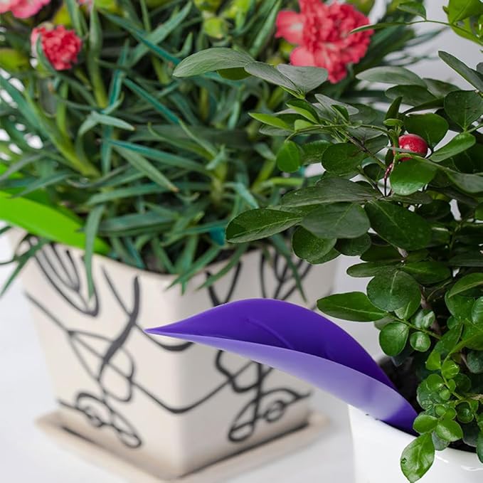 15 Pcs Leaf Plant Watering Devices Leaflow Design Plant Pot Watering Funnel for Outdoor Indoor 3 Color Leaf Watering Funnel