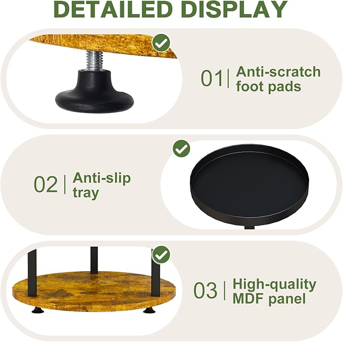 Plant Stand 6 Tier Indoor Metal Plant Shelf for Multiple Plants Corner Tall Flower Holders for Living Room Bedroom Balcony, Black (6 Tier-Black+Rustic Brown)