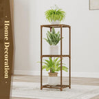 Bamworld Small Plant Stand Indoor 3 Tier Plant Shelf Outdoor Corner Plant Holder for Multiple Pots Single Plant Stand for Living Room Balcony Garden Patio Lawn Window