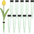 M METERXITY 20-Pack Floral Water Tubes, 4 Inch/ 10cm Plastic Floral Tubes with Rubber Caps for Flower Arrangements