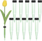 M METERXITY 20-Pack Floral Water Tubes, 4 Inch/ 10cm Plastic Floral Tubes with Rubber Caps for Flower Arrangements