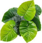 Artificial Caladium Plant with Red and Green Leaves, Red Leaf Artificial Plants Decoration Simulated Bonsai Potted Decor Home Room Party Wedding Office Floor (Green(No Flowerpot), 60cm)