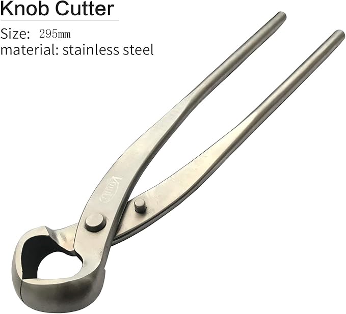 VOUIU 3-Piece Bonsai Tool Set,11inch Concave Cutter,11.5inch Knob Cutter,7.5inch Bonsai Scissors