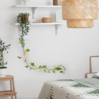 FINGERINSPIRE 4Pcs Wall Vine Holder Wooden Monstera Leaf Wall Mount for Climbing Plants 4.3x5.3inch Floral White Plant Wall Fixtures Wooden Leaf Trellises for Vines Houseplant Home Office Decoration