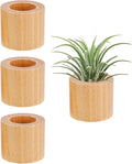 Bigmeta 3 Pcs Wood Air Plant Holder, 1.4" Rustic Style Airplant Display Stands for Women Gifts